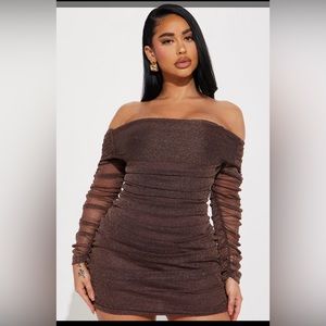 Strapless mini dress